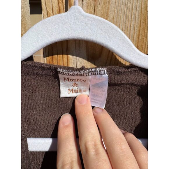 Monroe & Main Women's Brown Y2K Floral Butterfly Barbie Hooded Full Zip Jacket S - Picture 2 of 2